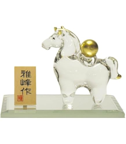 2026年 干支 置物 馬 ラインストーン「金運の馬」(G アロマストーン